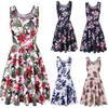 Женские повседневные платья-майки без рукавов с круглым вырезом, летнее платье с принтом для пляжа