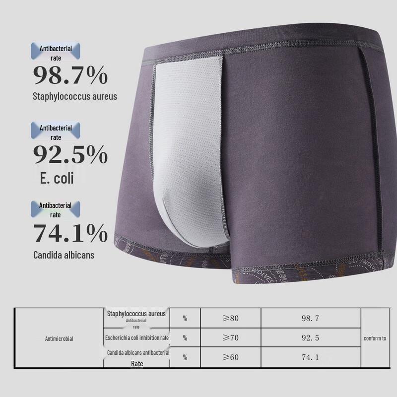 SEPTWOLVES Мужские антибактериальные боксеры-брифы с принтом букв, 3 шт.