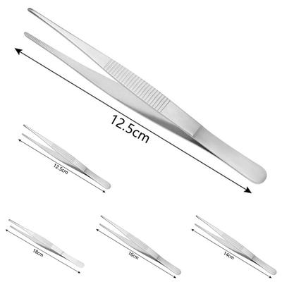 Длинный нержавеющий кулинарный пинцет, щипцы для говядины для барбекю, инструмент с изогнутой прямой головкой