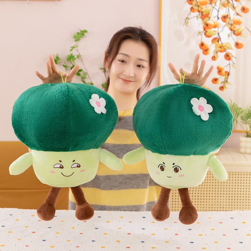 Creative Vegetable Throw Pillow Broccoli Doll Genuine Plush Toy Child Safety Doll Girl Birthday Gift