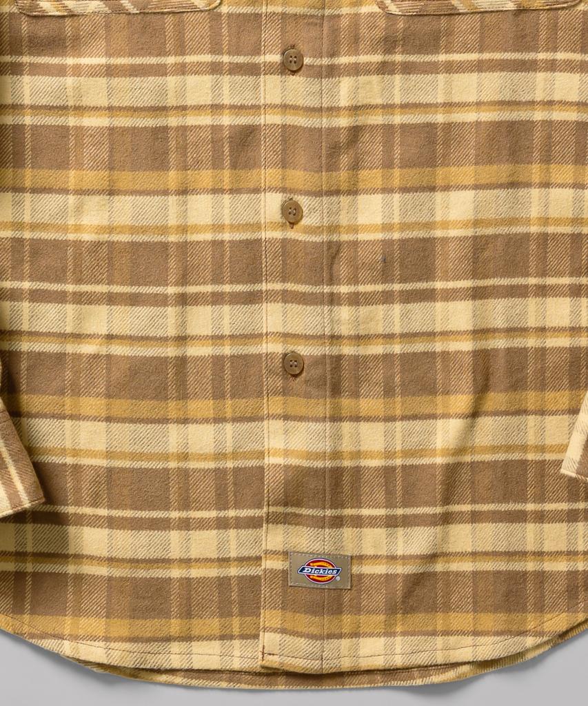Dickies Хлопковая фланелевая рубашка Желтая