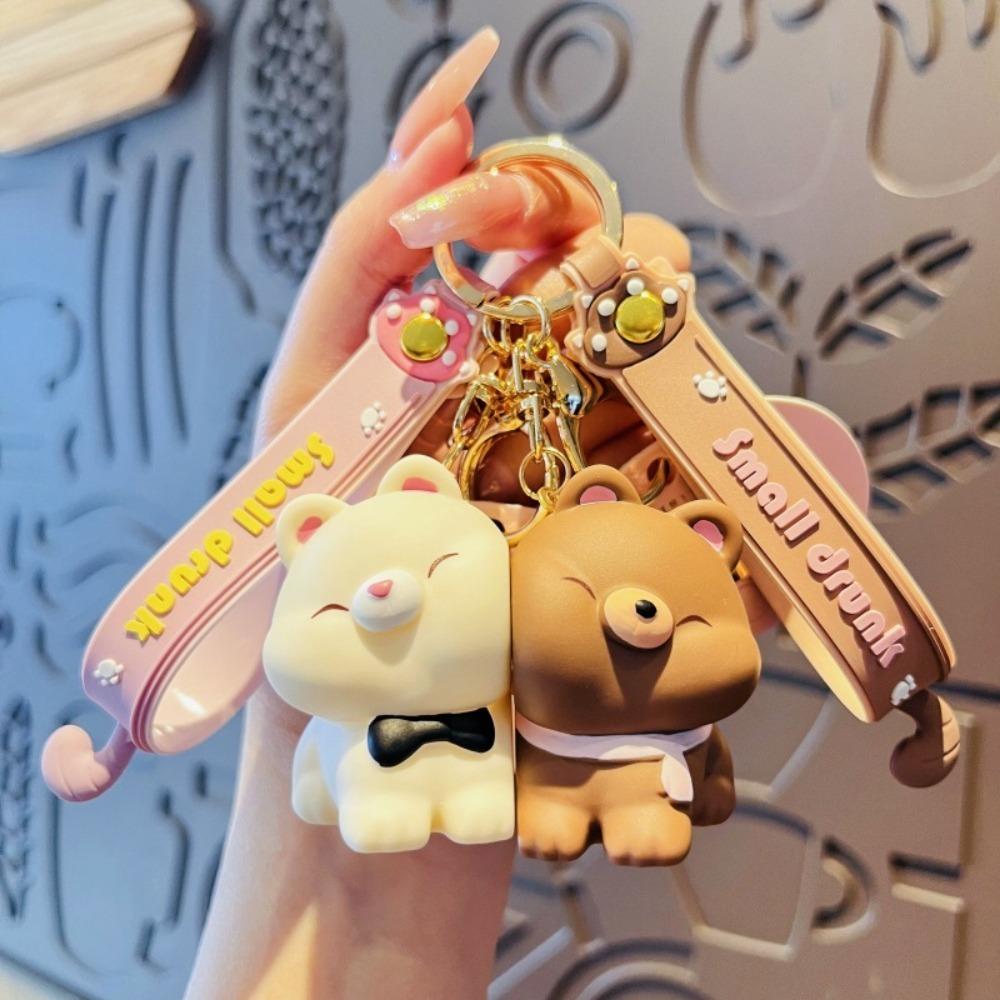 Backpack Pendant Cute Lovers Keyring Kawaii Cartoon Dog Key Ring  Husband Wife