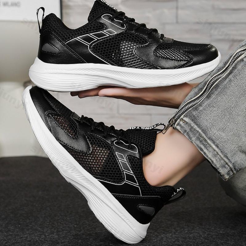 Fashion Men's Casual Sports Shoes 2025 Summer New Mesh Breathable Versatile Non Slip Shoes Comfortable Height Increasing Chunky sneakers