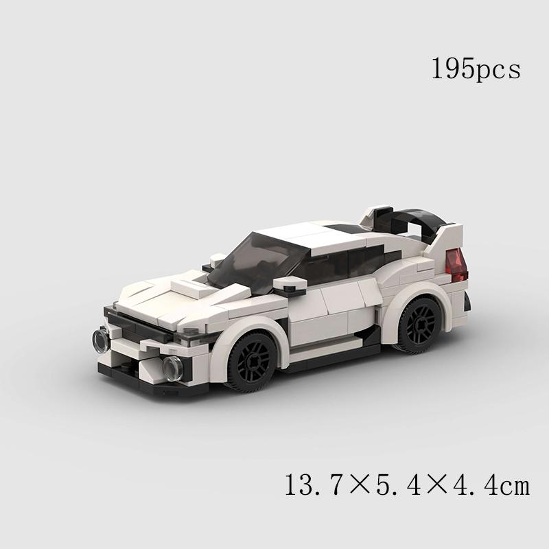MOC Классический скоростной старый автомобиль Город Супер Гонщик Модель Строительные блоки Технические Спортивные Гоночные Транспортные средства Кирпичики Рождественский подарок Детская игрушка