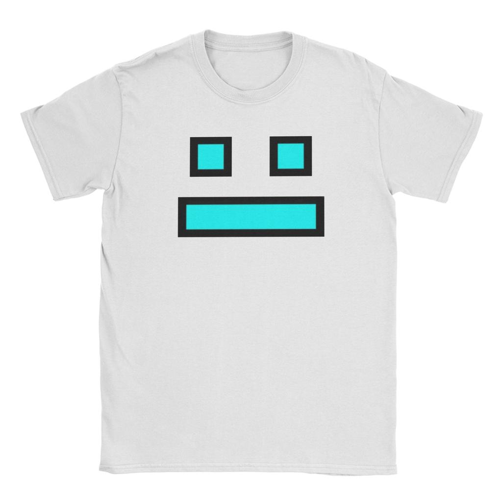 Unisex Unisex Tshirts Runner Geometry Dash Game Funny 100 Cotton Tees Short Sleeve Geometric Dash T Shirt Crew Neck Clothes Summer