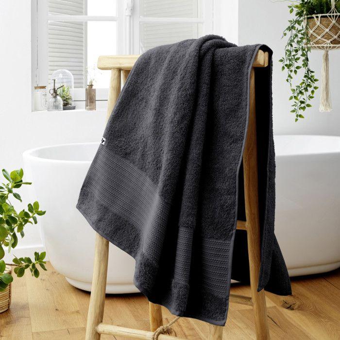 Drap de bain "Garance" 90 x 150 cm / 100% Coton Bio / 600 gr/m² l'Effet Papillon - Garance Orage