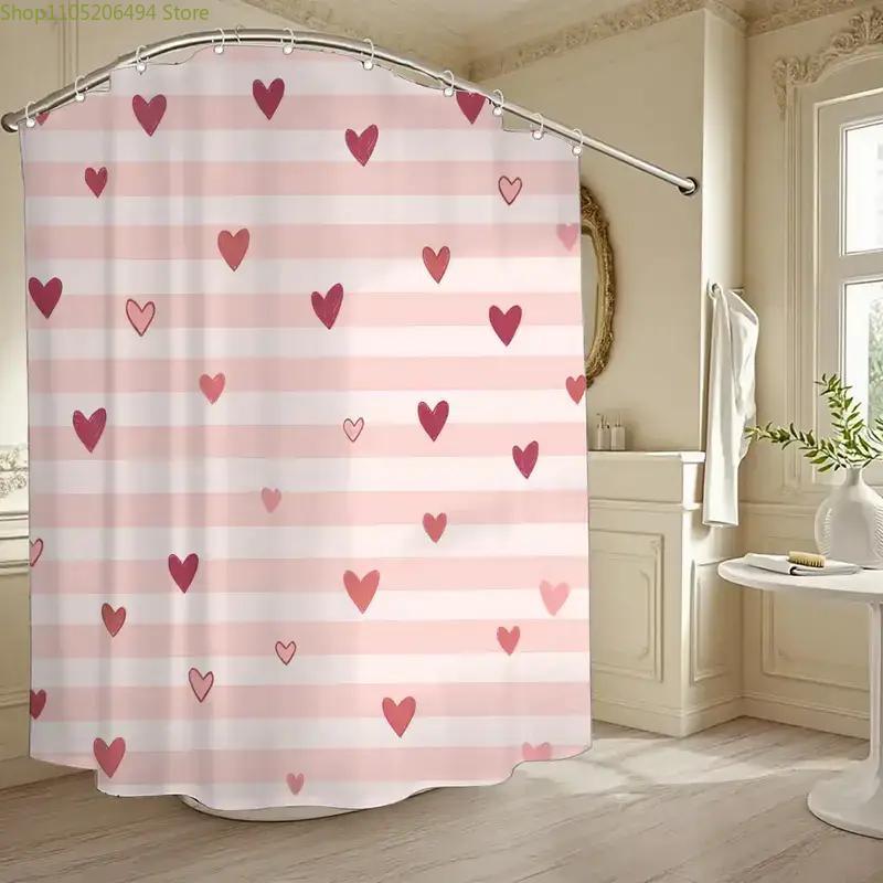 A Bathroom Shower Curtain, Perfect for Celebrating Wedding Anniversaries And Valentine'S Day, Includes 12 Hooks, Measuring 70.