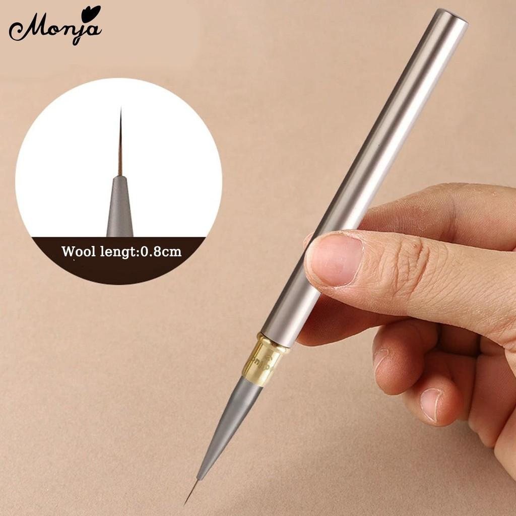 monja Кисть для дизайна ногтей, полоски, тонкая подводка, цветочная живопись, рисунок, 6 стилей, головки, французский градиент, кристалл, акрил, УФ-гель, наращивание, инструменты для маникюра своими руками