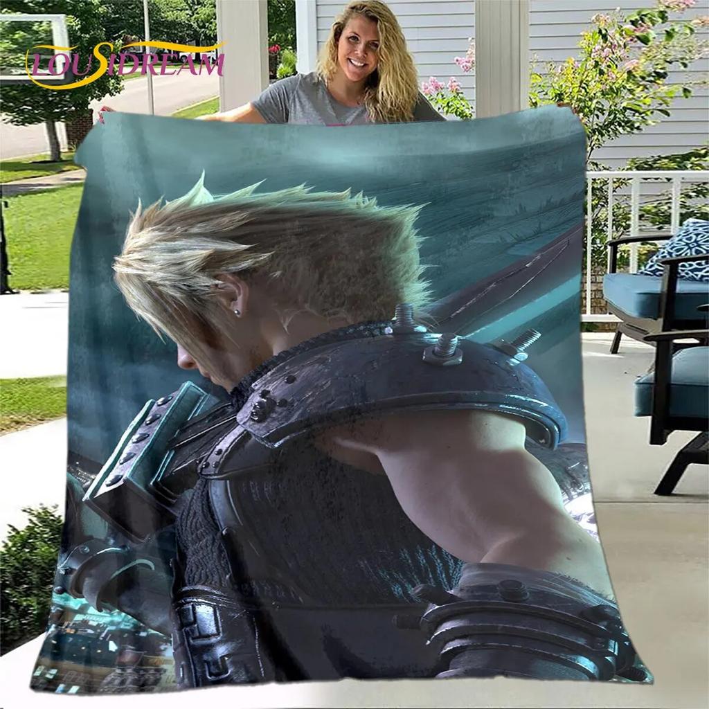 Мягкое плюшевое одеяло Final Fantasy Game Gamer, фланелевое одеяло, одеяло для гостиной, спальни, кровати, дивана, чехол для пикника, детское теплое одеяло