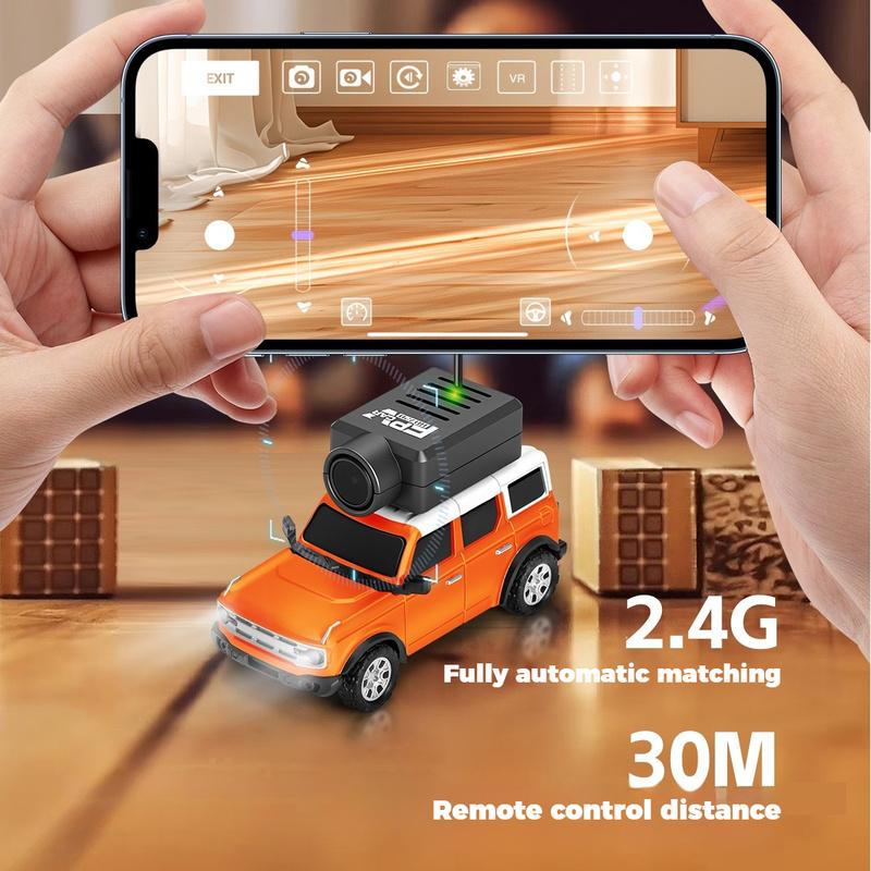 WLtoys 1:64 Мини-радиоуправляемая машина с FPV-камерой 720P, управление через WiFi-приложение, пульт дистанционного управления, гоночная машина, вид от первого лица, игрушка, подарок для детей