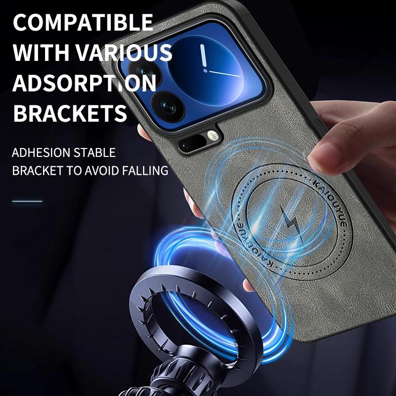 Чехол для Xiaomi 17 Pro Max для Magsafe Роскошный чехол из овечьей кожи Магнитный матовый чехол для Xiaomi Mi 17pro Противоударный бампер