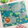 Decorative Glass Kitchen Chopping and Serving Board Hippopotamus 60x52 cm