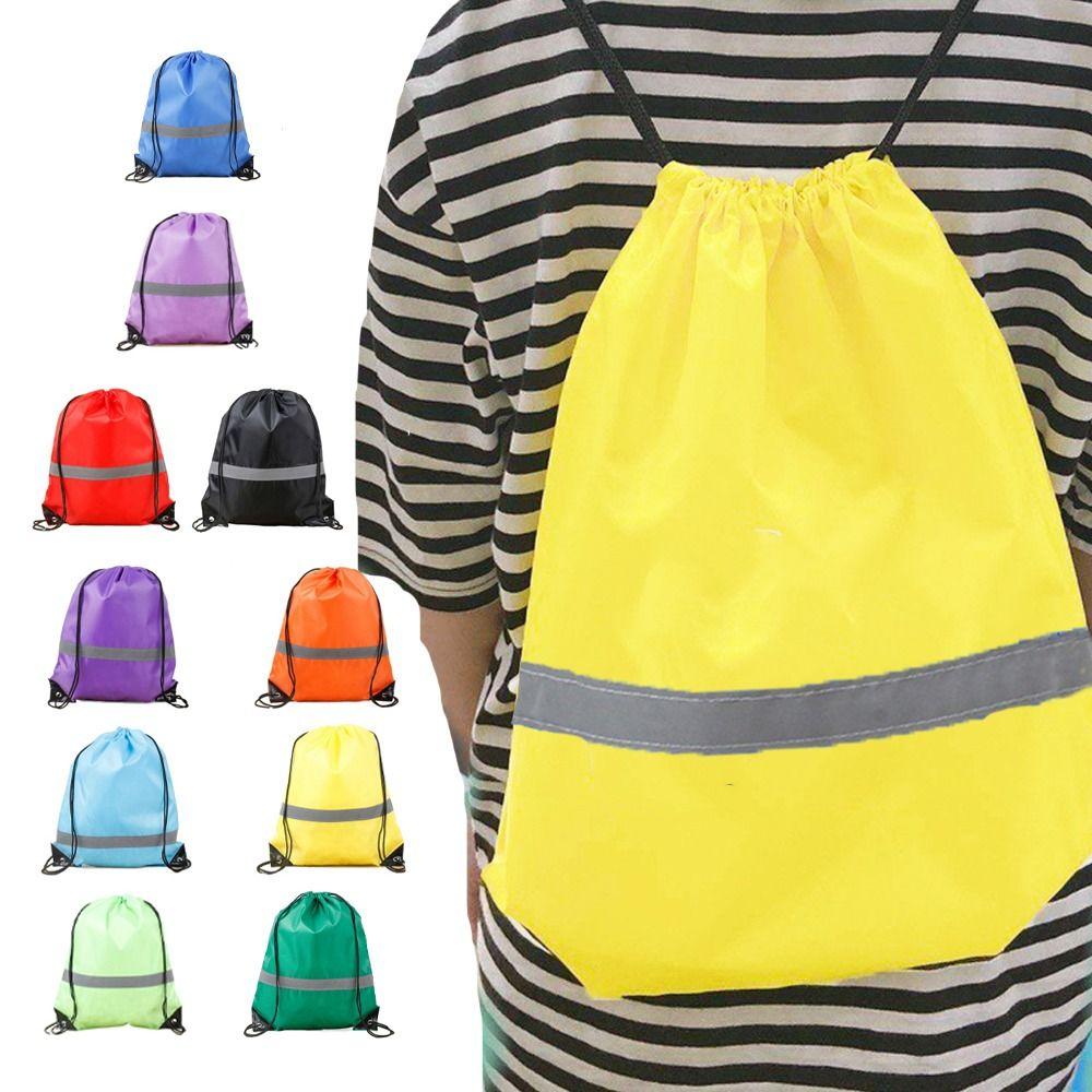 Waterproof Drawstring Gym Backpack 210D Polyester Fitness Handbag Outdoor