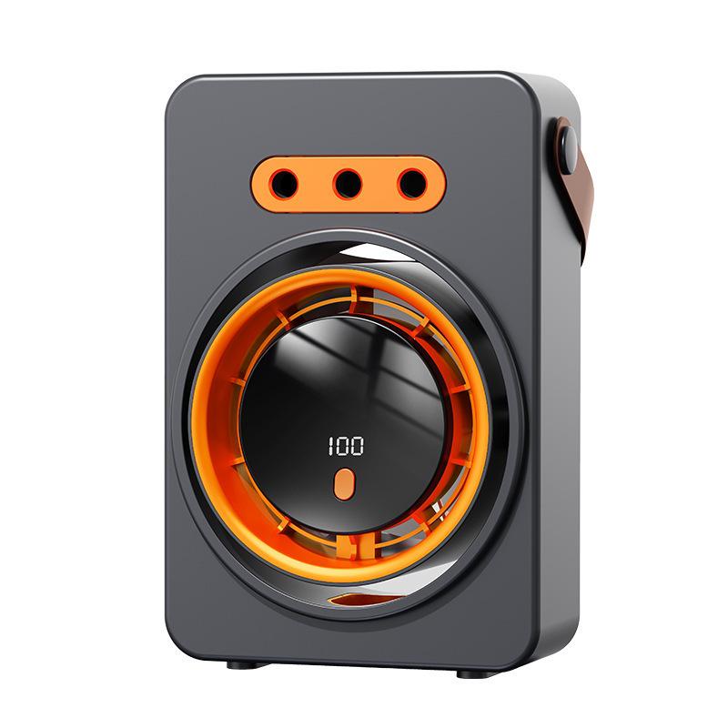 Wall-Mounted USB Charging Desktop Fan with Humidifying Spray and Digital Display
