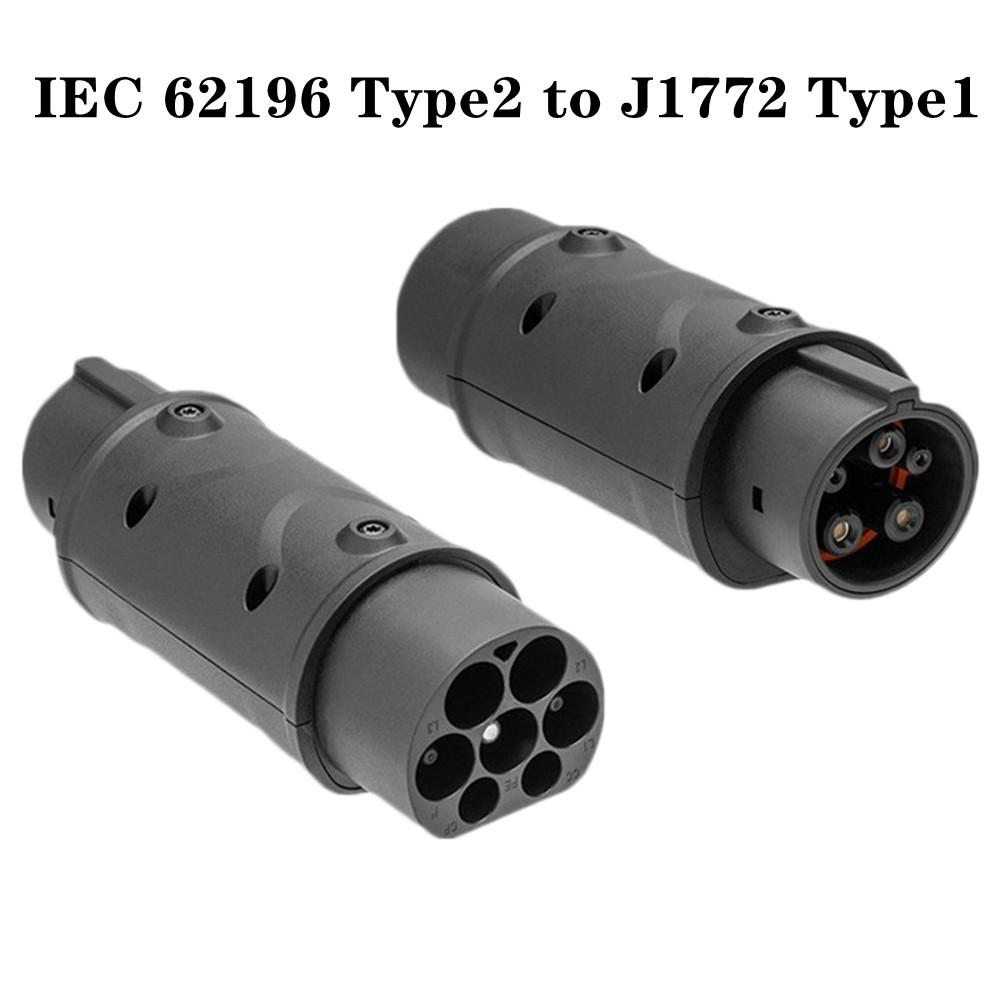 32A EV Charger Converter Charging Station IEC 62196 Type2 to J1772 Type1 and Type1 to GBT Electric Car Charging Adapter Barrel
