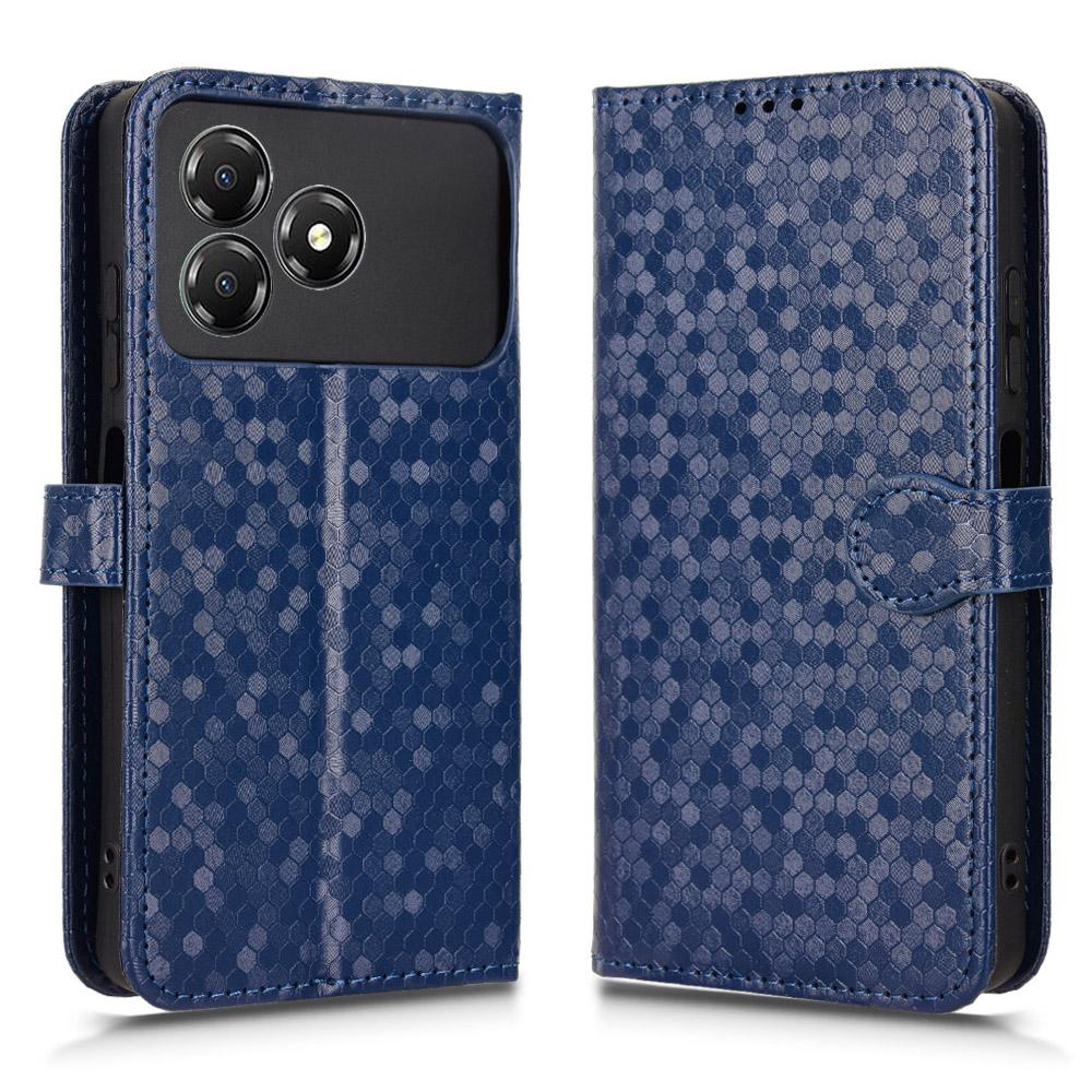 Для ZTE Blade A36 Чехол-кошелек Тиснение точками Искусственная кожа Чехол для телефона с ремешком на запястье