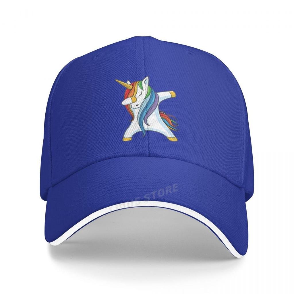 Fashion Dabbing Unicorn Unisex Baseball Cap 2022 Cartoon Rainbow Unicorn Dad Hat Summer Hip-Hop Caps