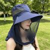 With Net Mesh Mosquito Head Net Hat UV Protection Wide Brim Sun Cap Fishing Bucket Hat  Outdoor