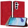 For Samsung Galaxy A56 5G Leather Case Triangle Patchwork Wallet Stand Shockproof Phone Cover