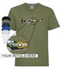 Spitfire Children's T-Shirt. Customize with Your Child's Initials. 100% Cotton, Great Gift Idea