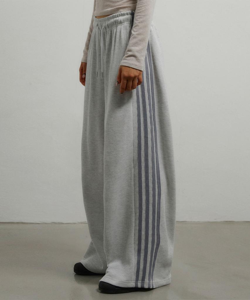 CHICKS Knitting-Like Track Pants Back Melange