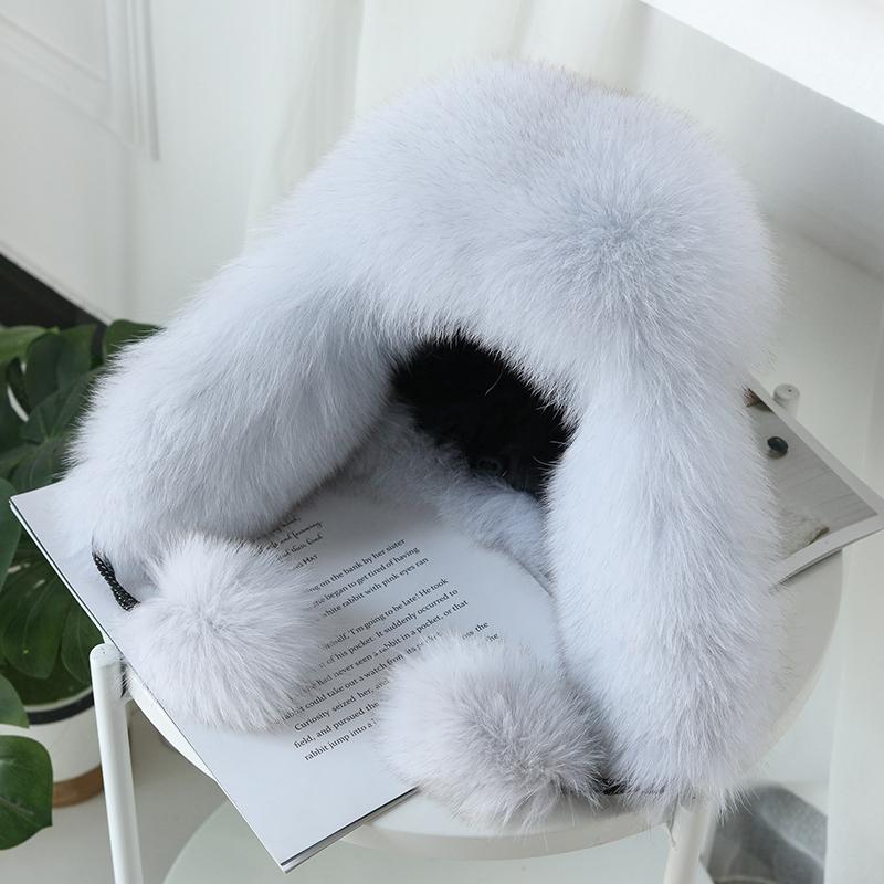 Женские зимние шапки с удлиненным мехом лисы для максимального тепла