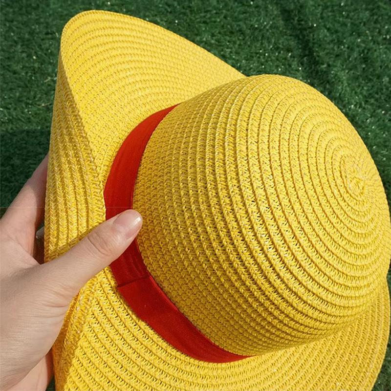 Аниме One Piece Луффи Соломенная Шляпа Манки Д. Луффи Взрослый Косплей Плетеная Желтая Соломенная Шляпа Пляжные Шляпы Хэллоуин Вечеринка Костюм Реквизит