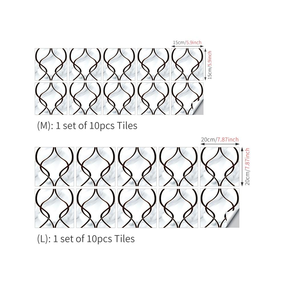 Самоклеящиеся наклейки на плитку, водостойкая маслостойкая кухонная плитка для фартука, сделай сам, виниловая 3D-стикер для ванной комнаты, украшение дома