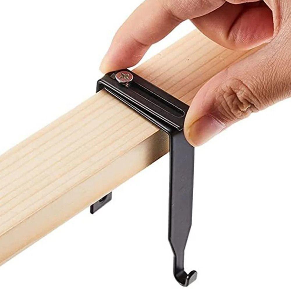 4Pcs Black Partition Hanger Iron Cubicle Wall Hooks Multifunctional Door Storage Hooks Umbrellas