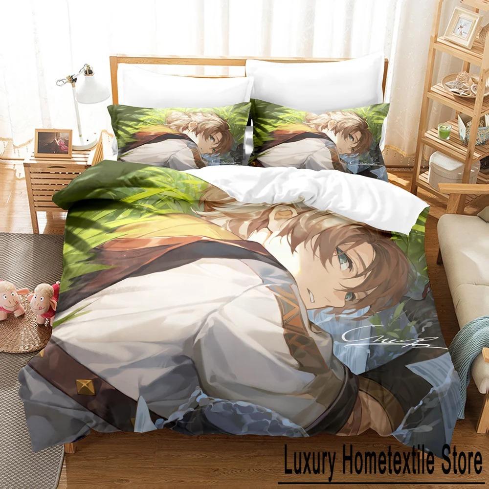 Комплект постельного белья с рисунком из мультфильма Genshin Impact Game Kids 3D пододеяльник комплект постельного белья для детей мальчик декор постельное белье