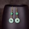 Fashion Drop Earrings for Women Natural Beads Stone Dangle Long Lady Earrings Jewelry