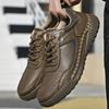 Лидер продаж, мужская повседневная обувь из натуральной кожи, европейская и американская обувь для пешего туризма на толстой подошве, мужская спортивная обувь с массажной подошвой