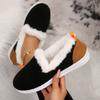 New Flat Snow Boots for Women, Thickened Large-sized Low-top Cotton Shoes
