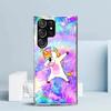 Pink Unicorn Rainbow Phone Case For Samsung Galaxy S24 S25 Edge S26 Ultra S22 S23 Plus S21 + S20 FE Soft TPU Back Cover Galaxy S