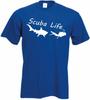 Scuba Life T-shirt | SCUBA Diving Tee Shark Chasing a Diver T Shirt