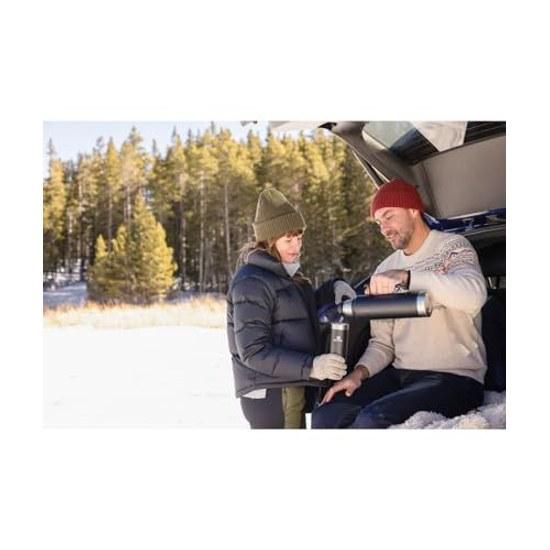 Термобутылка Stanley Classic Legendary, 1,5 кварты, с широким горлышком, герметичная крышка-кружка, для сохранения температуры напитков, дорожная, изолированная, из нержавеющей стали, без BPA, черная, 2.0