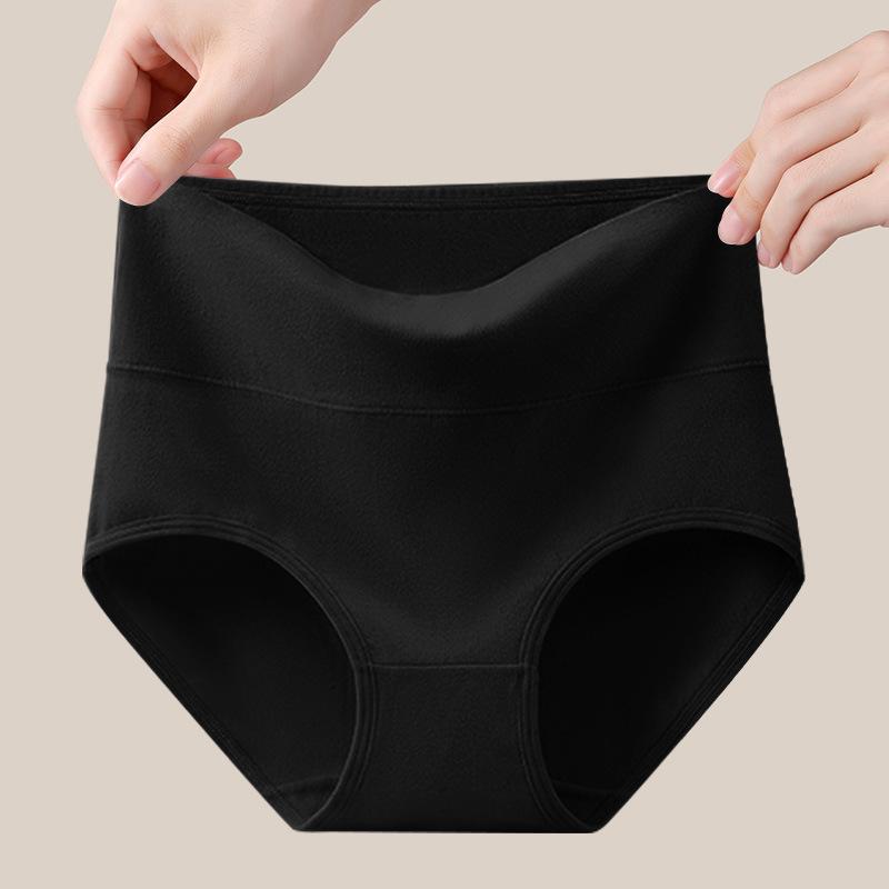 Хлопковые трусики для женщин с высокой талией, нижнее белье больших размеров, женские трусы, однотонное комфортное женское нижнее белье