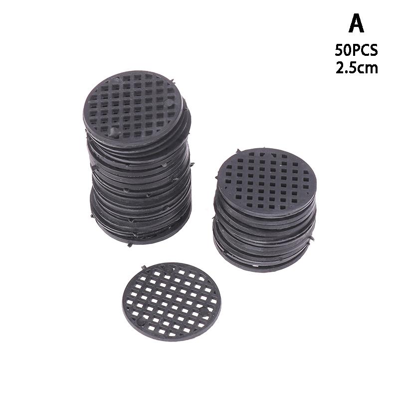 50 шт., нижний сетчатый коврик, многофункциональный цветочный горшок, сетчатая подкладка, отверстие для дна тазика для бонсай, воздухопроницаемая прокладка, садовые принадлежности