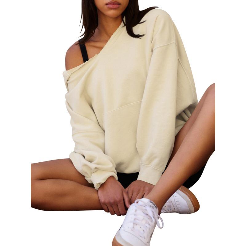 Женская толстовка с капюшоном осень-зима свободного покроя с капюшоном и карманом