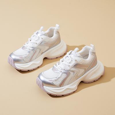 Новые женские кроссовки, модные спортивные одинарные кроссовки на толстой подошве, повседневная обувь