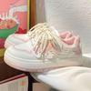 Girls Pink and White Shoes Children's Spring and Autumn New Ins Trendy Thick-soled Versatile Casual Board Shoes