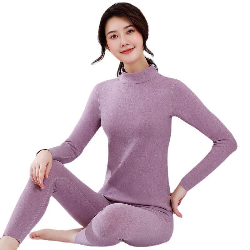 Комплект женского термобелья Velvet: Двусторонняя, воротник средней высоты, осенняя одежда 607