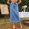 Women's Casual High Waist Slimming Versatile A-line Denim Skirt
