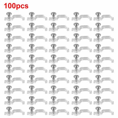 50/100 ШТ. Крепеж Зажимы для крепления светодиодной ленты Держатель света С винтами Крепежный Монтируемый Зажим Для 5050 Светодиодной ленты Световой стержень Зажимы для кабеля