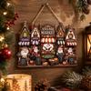 2D Flat Print Christmas Hanging Sign Santa Claus Wall Decor  Farmhouse