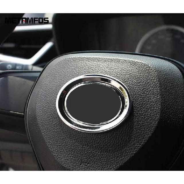 For Toyota Camry 2018 Stainless Steel Steering Wheel Cover Molding Trim Ring Frame Interior Accessories