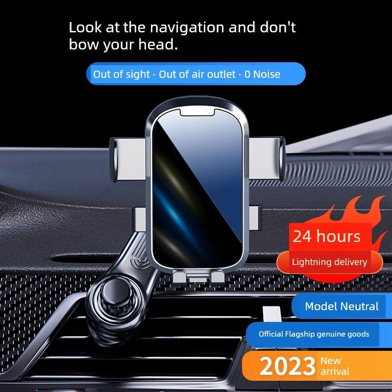 Car Phone Holder 2023 New Arrival Car Interior Air Outlet D Clip Car Navigation with Hooks Fixed Horizontal and Vertical Oblique Special