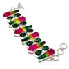 Multi Tourmaline Chrome Diopside Bracelet Adjustable Link Handmade Jewelry 9
