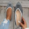 Large Pointed Fly Woven Single Shoes for Women, Thin Casual Shallow Mouth Flat Shoes