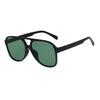 SHAUNA Модные женские пилотные солнцезащитные очки Ретро мужские Сине-желтые линзы UV400 Трендовые солнцезащитные очки